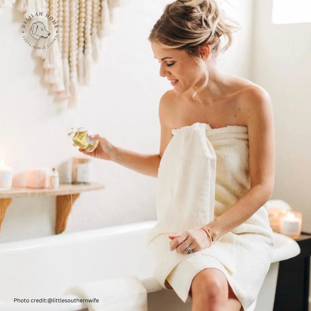 100% Organic Cotton Bath Towels Collection Delilah Home