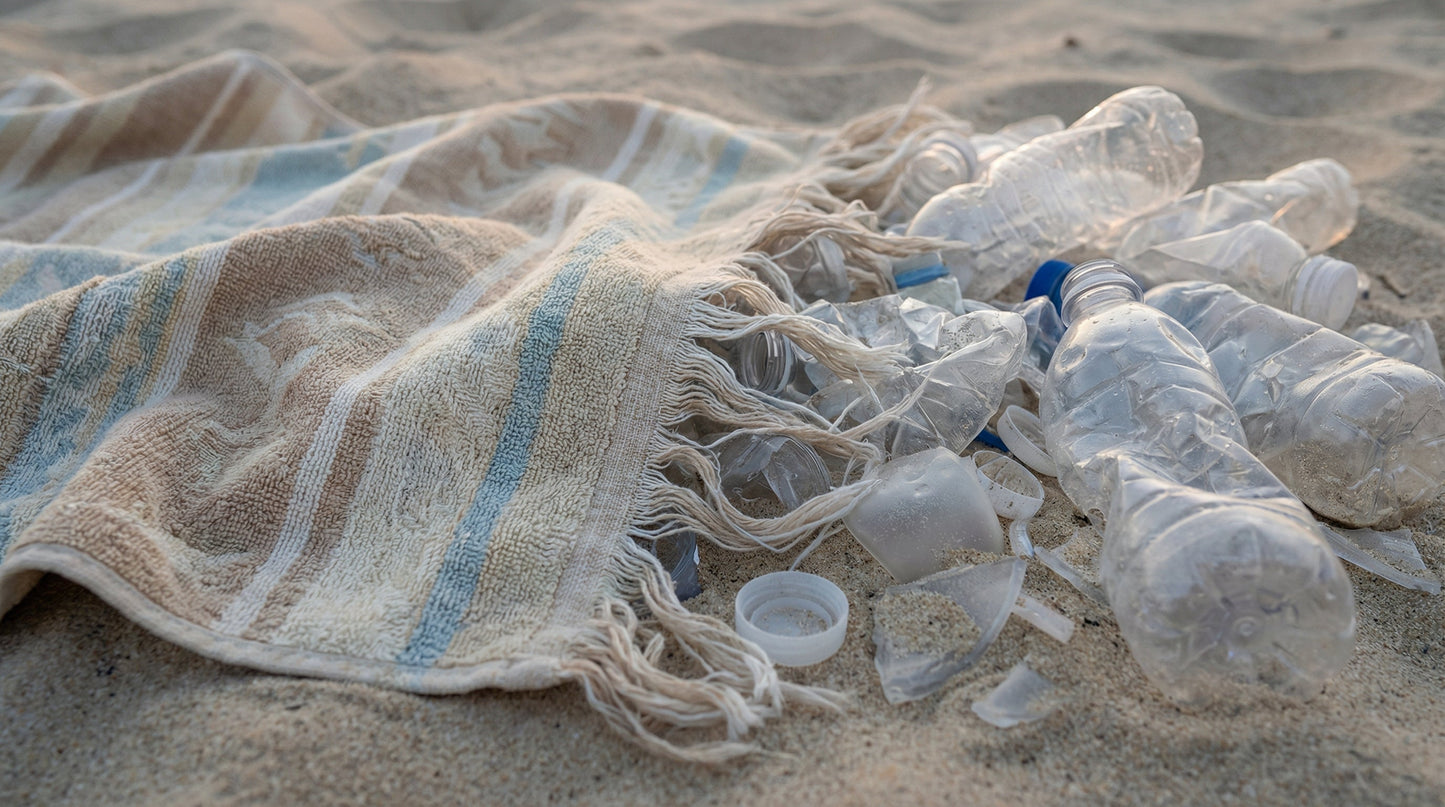How Many Plastic Bottles Are in Your Beach Towel?