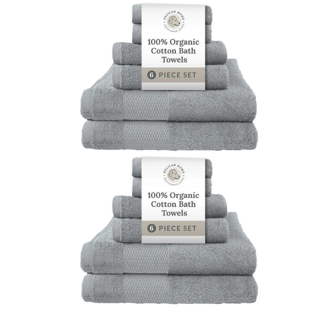 100% Organic Cotton Bath Towels Collection Delilah Home