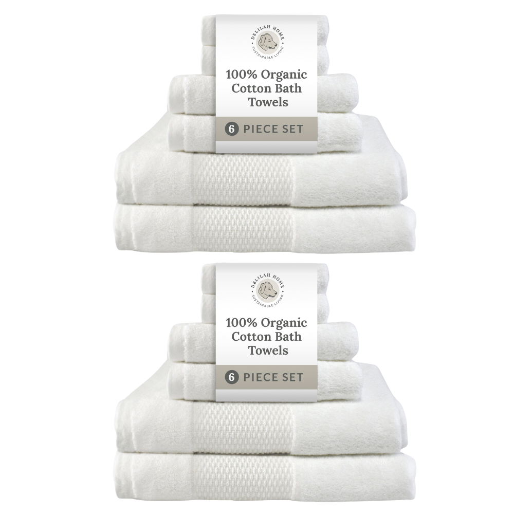 100% Organic Cotton Bath Towels Collection Delilah Home