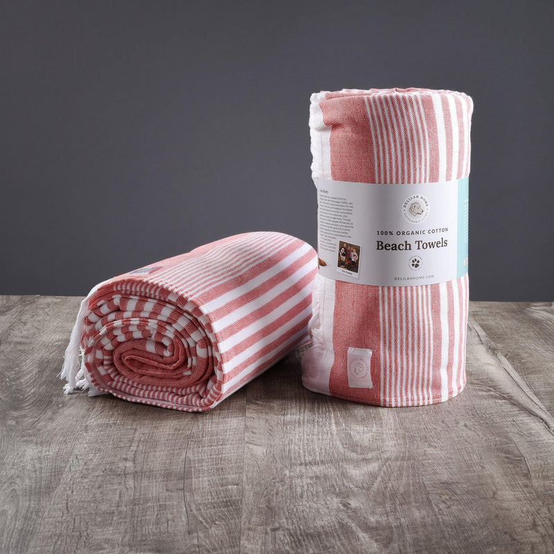 100% Organic Cotton Sunset Beach Towels Delilah Home